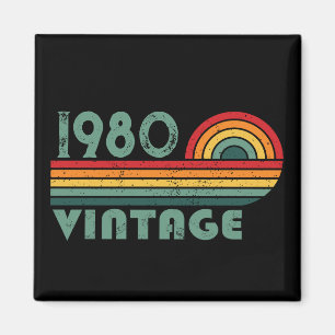 Personligens vintage födelsedag magnet