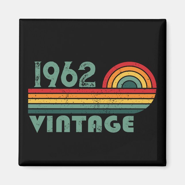Personligens vintage födelsedag magnet (Framsidan)
