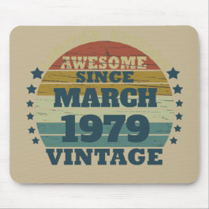 Personligens vintage födelsedag musmatta