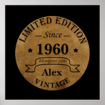 Personligens vintage födelsedag