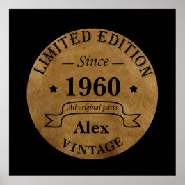 Personligens vintage födelsedag poster