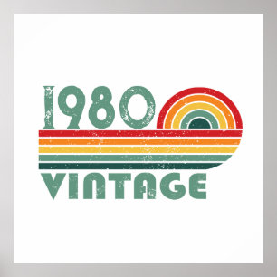 Personligens vintage födelsedag poster