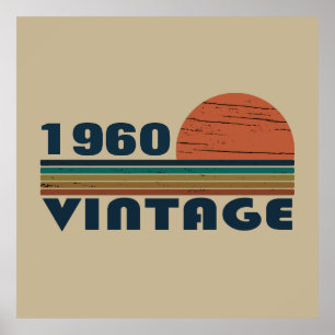 Personligens vintage födelsedag poster