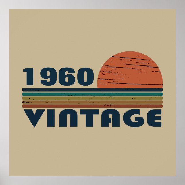 Personligens vintage födelsedag poster (Framsidan)