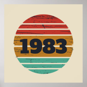 Personligens vintage födelsedag poster