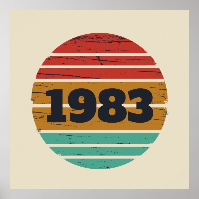 Personligens vintage födelsedag poster (Framsidan)