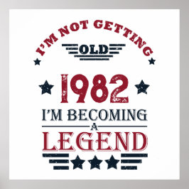 Personligens vintage födelsedag poster