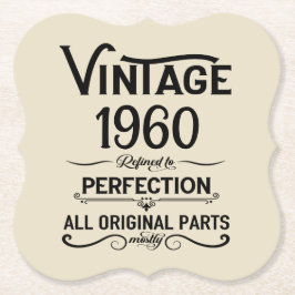 Personligens vintage födelsedag svart underlägg papper