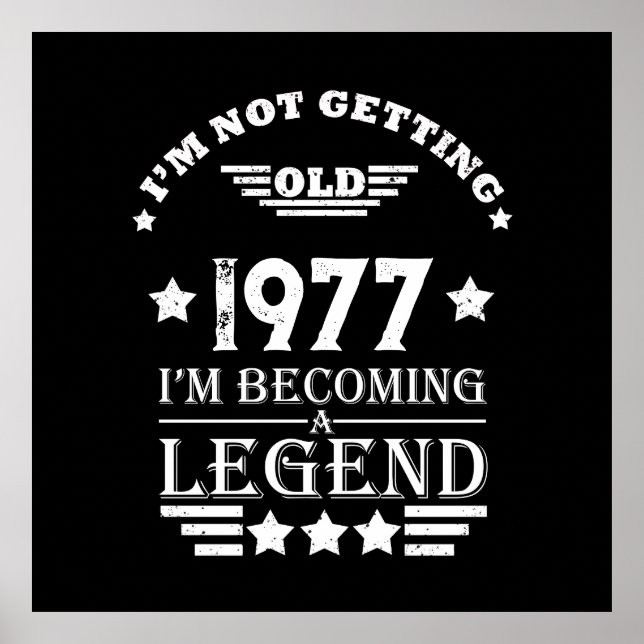 Personligens vintage födelsedag, vit  poster (Framsidan)