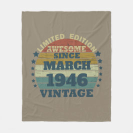 Personligens vintage födelsedagspresent fleecefilt