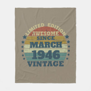 Personligens vintage födelsedagspresent fleecefilt