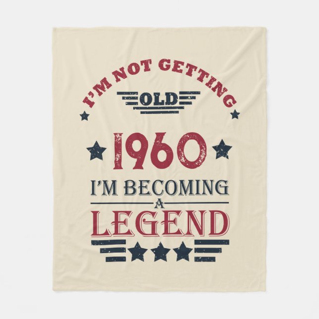 Personligens vintage födelsedagspresent fleecefilt (Framsidan)