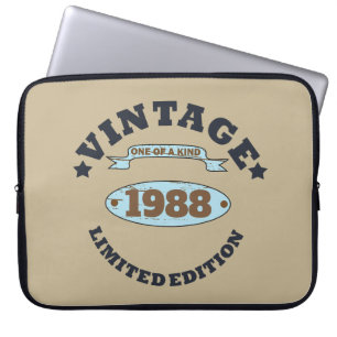 Personligens vintage födelsedagspresent laptop fodral