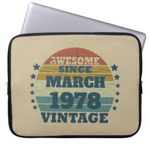 Personligens vintage födelsedagspresent laptop fodral
