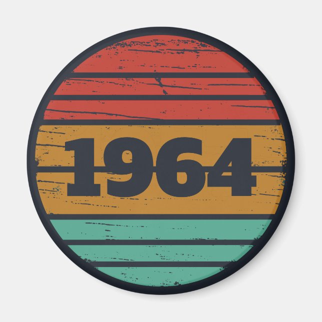 Personligens vintage-födelsedagspresent magnet (Framsidan)