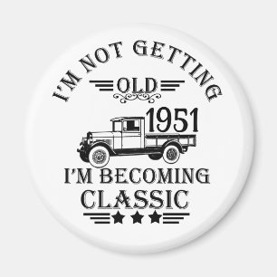 Personligens vintage-födelsedagspresent magnet