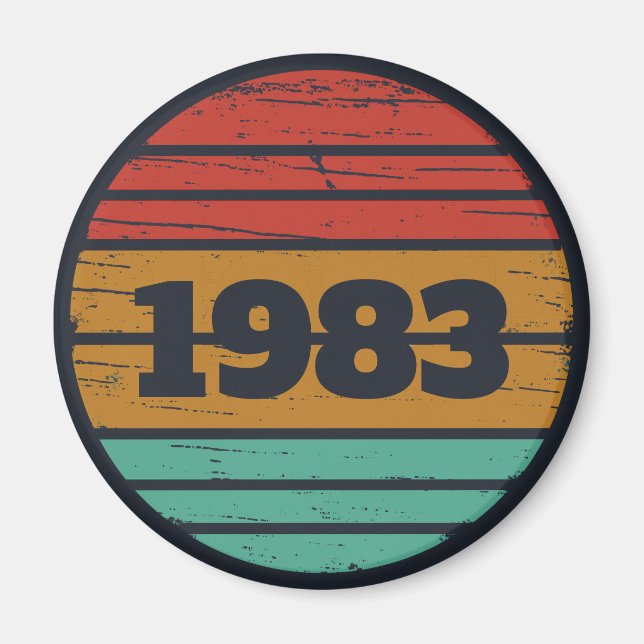 Personligens vintage-födelsedagspresent magnet (Framsidan)