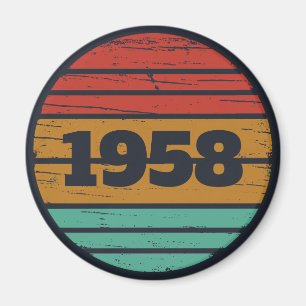 Personligens vintage-födelsedagspresent magnet