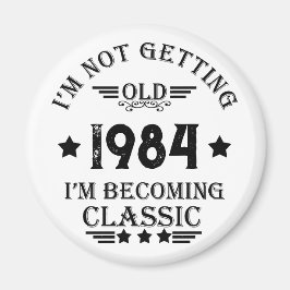 Personligens vintage födelsedagspresent magnet