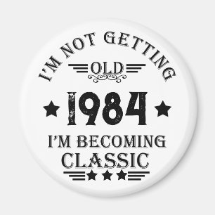 Personligens vintage födelsedagspresent magnet