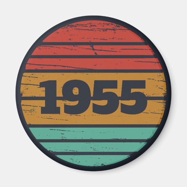 Personligens vintage-födelsedagspresent magnet (Framsidan)