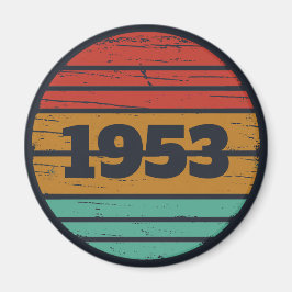 Personligens vintage-födelsedagspresent magnet