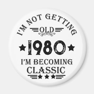 Personligens vintage födelsedagspresent magnet