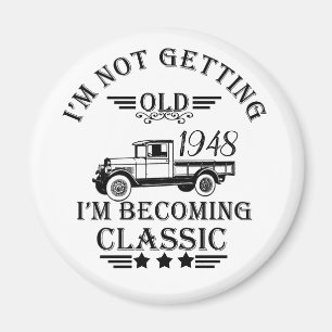 Personligens vintage-födelsedagspresent magnet