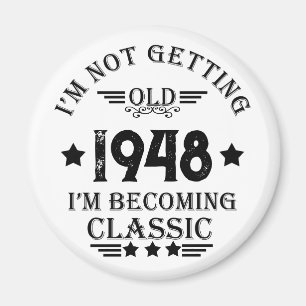 Personligens vintage födelsedagspresent magnet