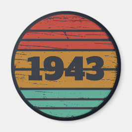 Personligens vintage-födelsedagspresent magnet