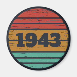 Personligens vintage-födelsedagspresent magnet