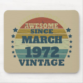 Personligens vintage födelsedagspresent musmatta