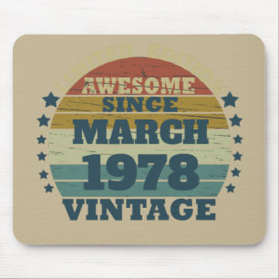 Personligens vintage födelsedagspresent musmatta