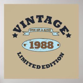 Personligens vintage födelsedagspresent poster