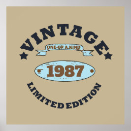 Personligens vintage födelsedagspresent poster