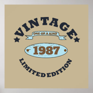 Personligens vintage födelsedagspresent poster