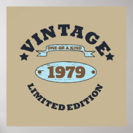 Personligens vintage födelsedagspresent poster