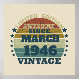 Personligens vintage födelsedagspresent poster