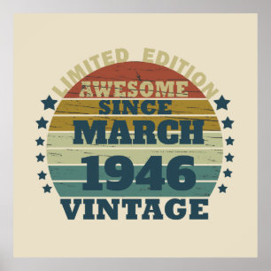 Personligens vintage födelsedagspresent poster