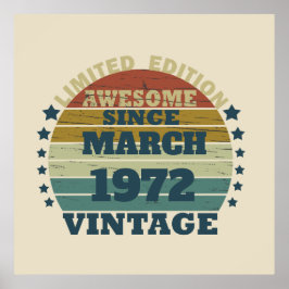 Personligens vintage födelsedagspresent poster