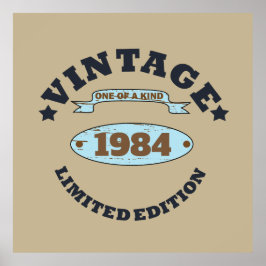 Personligens vintage födelsedagspresent poster