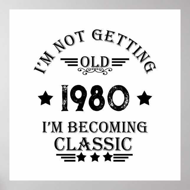 Personligens vintage födelsedagspresent poster (Framsidan)