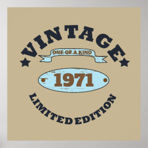 Personligens vintage födelsedagspresent poster