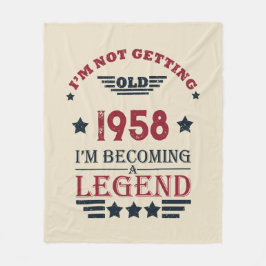 Personligens vintage - födelserbjudanden för 65e fleecefilt