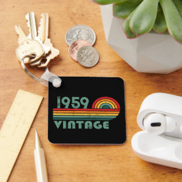 Personligens vintage - födelserbjudanden för 65e nyckelring