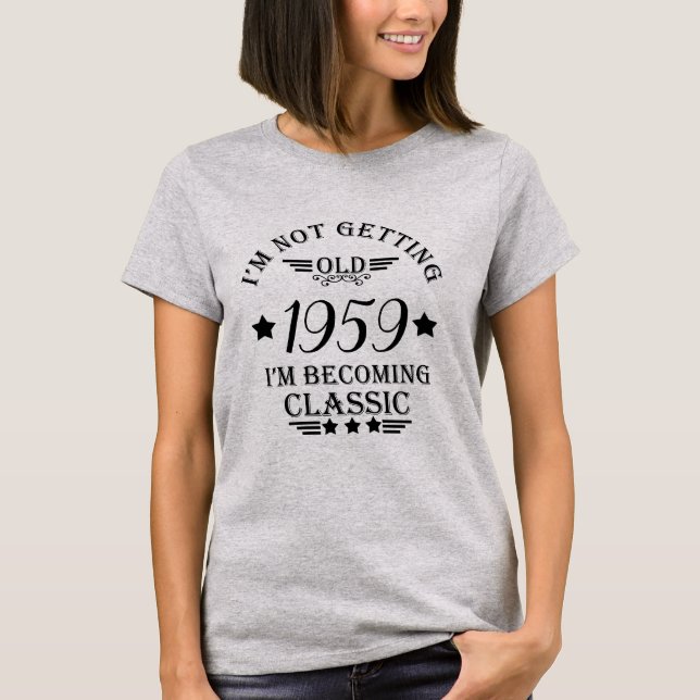 Personligens vintage - födelserbjudanden för 65e t shirt (Framsida)