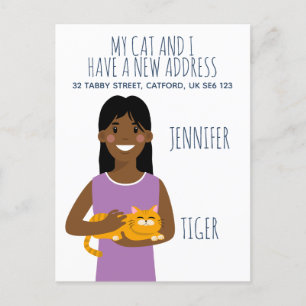 Personligens vykort för Nytt adress meddelande