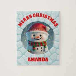 personliger för 3D-julen i Snögubbe Pussel