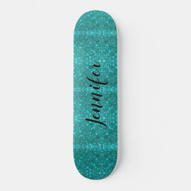 Personliger för blå Gnistra Mini Skateboard Bräda 18,5 Cm (Framsida)