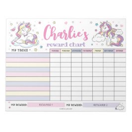 Personliger för Magic Unicorn Reward Chart Anteckningsblock